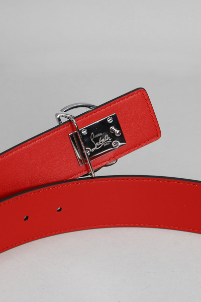 Shop Christian Louboutin Belts In Black Leather