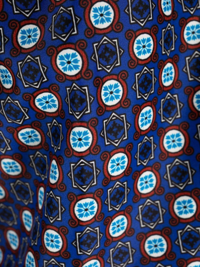 Peninsula Swimwear Geometric-pattern Swim Shorts In Blue