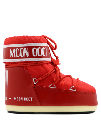 Shop Moon Boot "icon Low Nylon"  After-ski Ankle Boots In Red