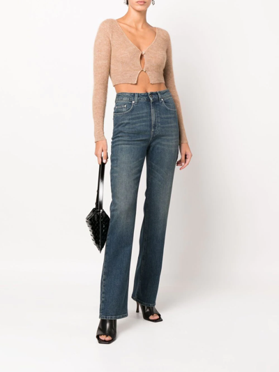 Jacquemus Brown Le Cardigan Alzou Cropped Cardigan In Braun