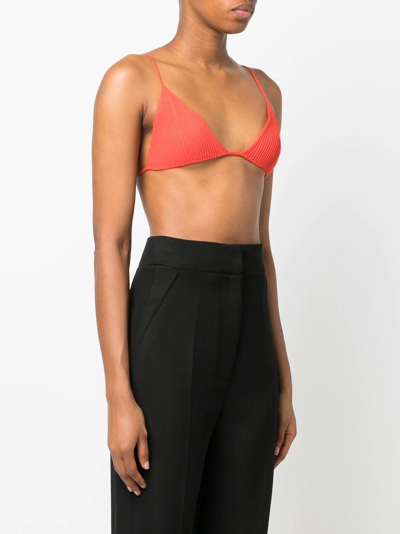 Shop Aeron Triangle-cup Knit Top In Red
