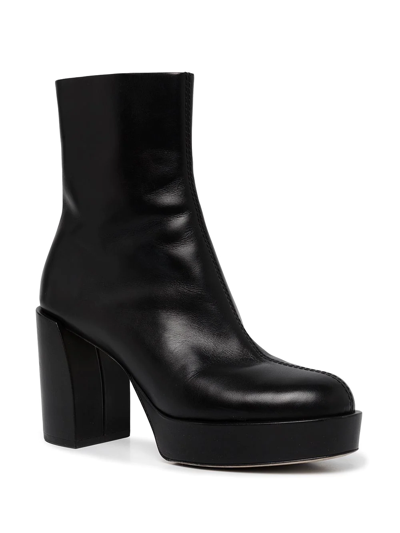 3.1 Phillip Lim Naomi Leather Platform Boots In Black
