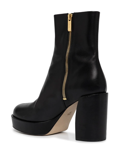 3.1 Phillip Lim Naomi Leather Platform Boots In Black