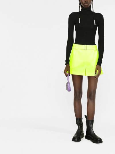 Philosophy Di Lorenzo Serafini Mid-rise Belted Shorts In Gelb