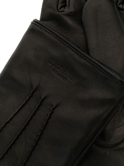 Giorgio Armani Nappa Leather Gloves Accessories In Schwarz