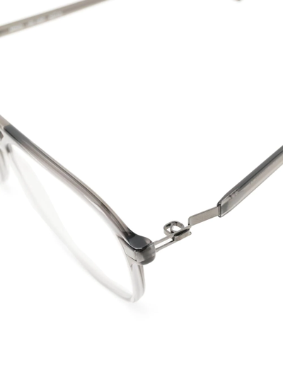 Shop Mykita Gylfi Oversized Optical Glasses In Grey