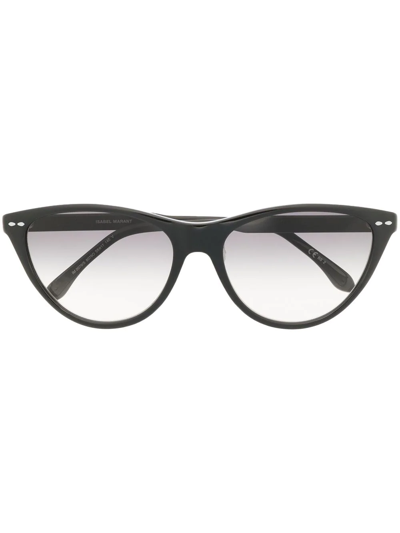 Shop Isabel Marant Eyewear Cat-eye Tinted Sunglasses In Black