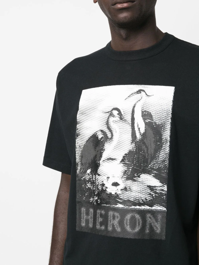 Shop Heron Preston Heron-print T-shirt In Schwarz