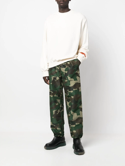 Heron Preston Camo Logo-patch Track-pants In Grün