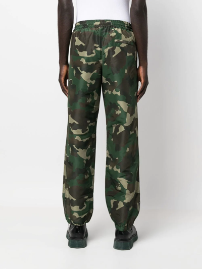 Shop Heron Preston Camo Logo-patch Track-pants In Grün