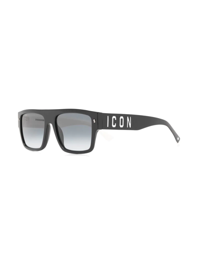 Dsquared2 Rectangle-frame Sunglasses In Black