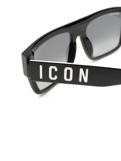 Dsquared2 Rectangle-frame Sunglasses In Black