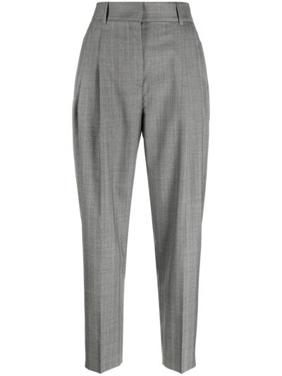 Shop Fabiana Filippi Pleated Tailored Trousers In Grey
