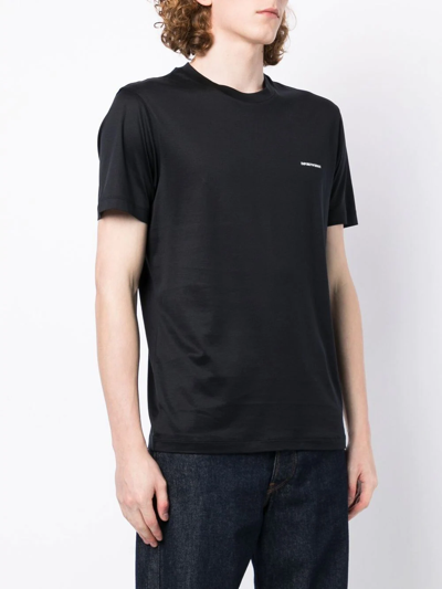 Shop Emporio Armani Logo-print Short-sleeved T-shirt In Schwarz