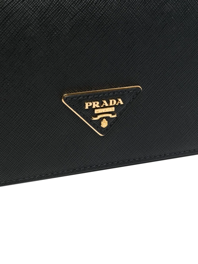 Prada Saffiano Leather Shoulder Bag In Schwarz