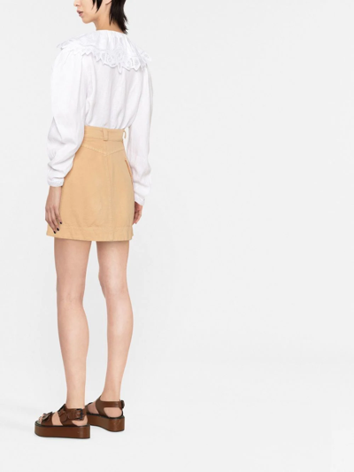 Ulla Johnson Broderie Anglaise Collar Blouse In Weiss