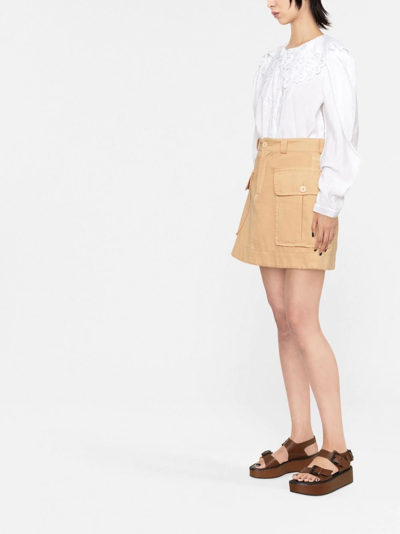 Ulla Johnson Broderie Anglaise Collar Blouse In Weiss