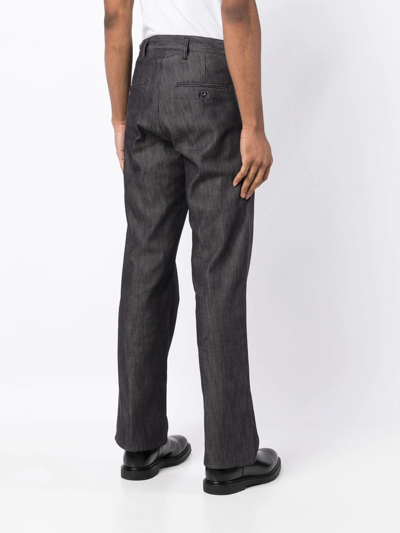 Rito Structure Mid-rise Straight-leg Jeans In Blau