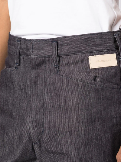 Rito Structure Mid-rise Straight-leg Jeans In Blau