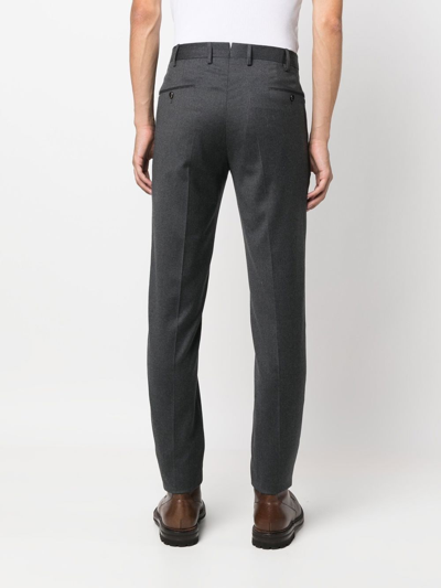 Pt Torino Straight-leg Virgin Wool-blend Trousers In Grau
