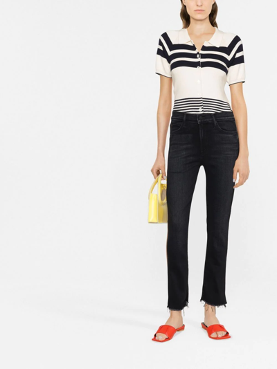 Mother The Looker Mid-rise Skinny Jeans In Schwarz