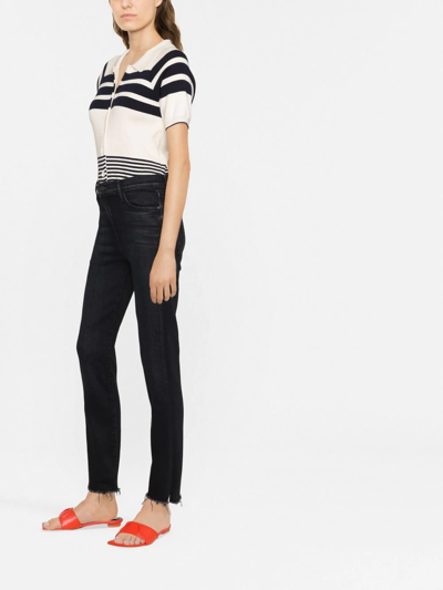 Mother The Looker Mid-rise Skinny Jeans In Schwarz
