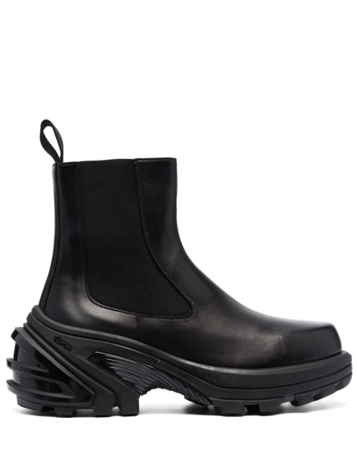 Shop Alyx Chunky-sole Leather Boots In Schwarz