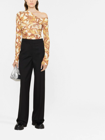 Stella Mccartney Wool Flared Trousers In Schwarz