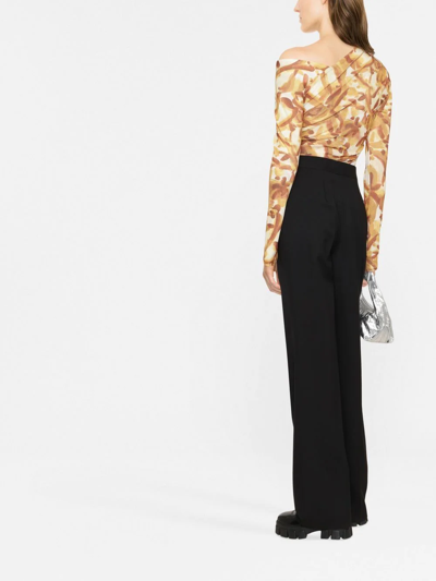 Shop Stella Mccartney Wool Flared Trousers In Schwarz