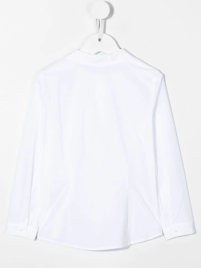 Shop Il Gufo Long-sleeve Buttoned Shirt In Weiss