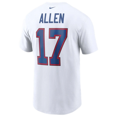 Shop Nike Mens Josh Allen  Bills Name & Number T-shirt In White/white