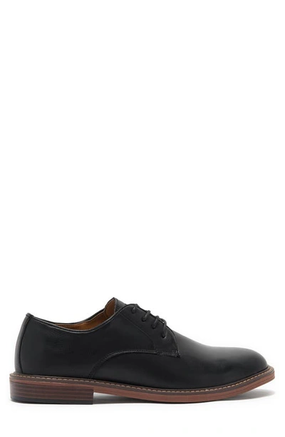 Shop Madden Plain Toe Derby In Black Pu Leather