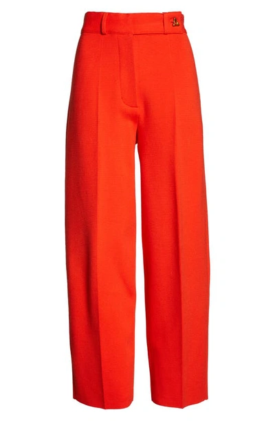 Shop Aeron Madeleine Barrel Trousers In Red