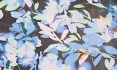 Shop Afrm Nico Floral Twist Front Crop Top In Blue Wildflower