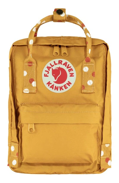 Fjall Raven Fjällräven Mini Kånken Water Resistant Backpack In Ochre-confetti Pattern
