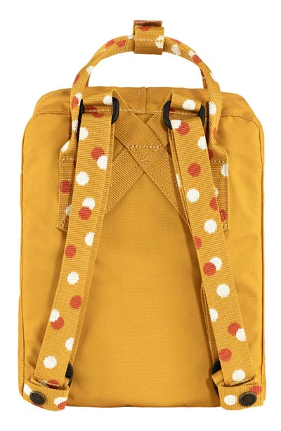 Shop Fjall Raven Mini Kånken Water Resistant Backpack In Ochre-confetti Pattern