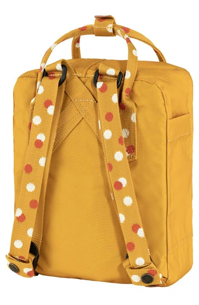 Shop Fjall Raven Mini Kånken Water Resistant Backpack In Ochre-confetti Pattern