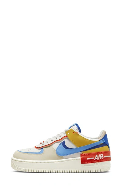 Shop Nike Air Force 1 Shadow Sneaker In Sail/ Royal/ Orange/ Blue