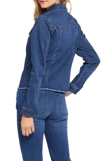 Nydj Frayed Denim Jacket In Rendezvous