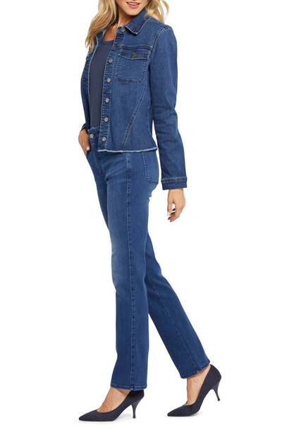 Nydj Frayed Denim Jacket In Rendezvous