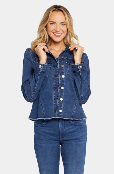 Nydj Frayed Denim Jacket In Rendezvous