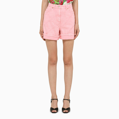 Shop Gucci | " California" Shorts In Pink Gg Denim