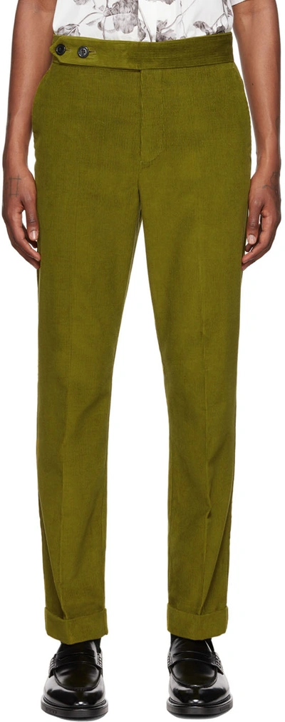 Shop Erdem Green Samuel Chino Trousers