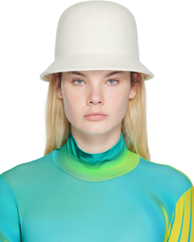 Shop Nina Ricci Off-white Felted Bucket Hat In U1200 Natural
