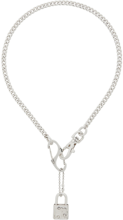 Shop Martine Ali Ssense Exclusive Silver Zak Lock Necklace