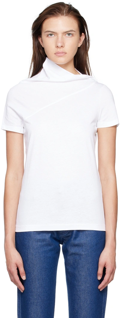 Shop Marques' Almeida White Draped T-shirt