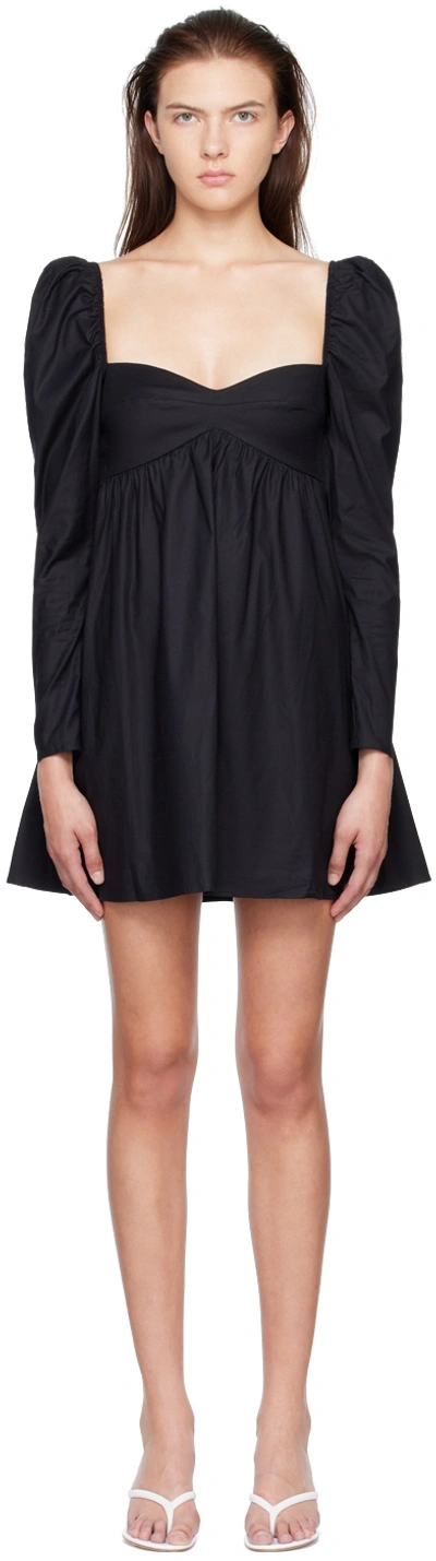 Shop Reformation Black Kenzie Mini Dress