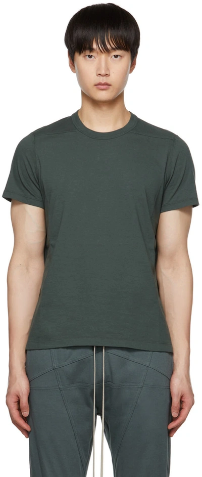 Shop Rick Owens Green Grid Level T-shirt In 65 Teal