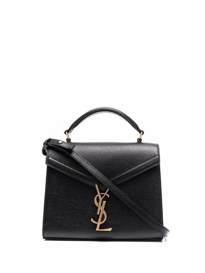 Shop Saint Laurent Mini Cassandra Tote Bag In Black