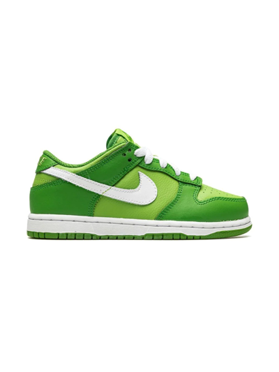 Shop Nike Dunk Low "chlorophyll" Sneakers In Green